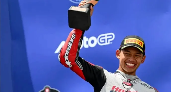 Veda Ega Pratama tembus 3 besar klasemen Moto3 2026 usai GP Brasil, selisih 1 poin dari runner-up