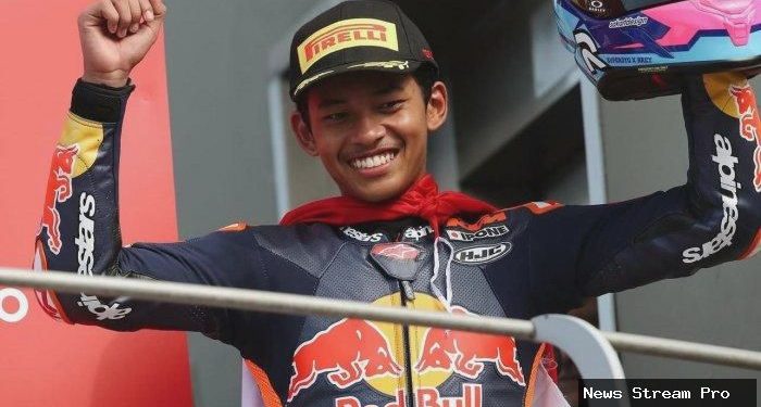 Komentar Veda Pratama setelah bikin sejarah jadi pembalap Indonesia pertama yang naik podium Moto3