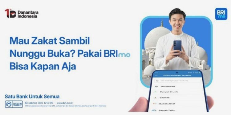 Bayar zakat lebih mudah lewat BRImo, ini cara & pilihan lembaganya